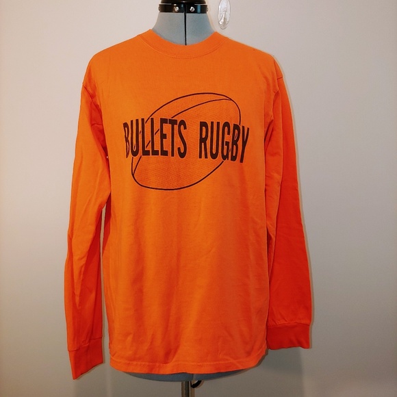 Ultra Cotton men's Bullet Rugby long sleeve tee - Picture 1 of 3